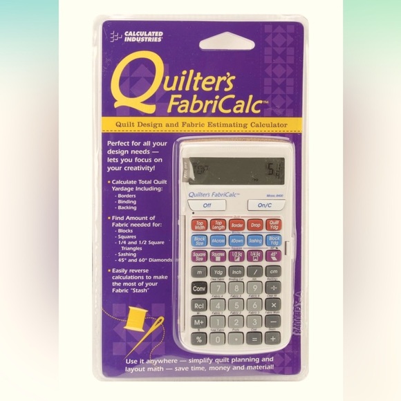 NIP Quilter's FabriCalc: Calculated Industries Quilt Design & Fabric - Picture 1 of 3